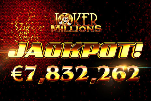 Joker Millions jackpot progressivo de 7,8 milhões de euros